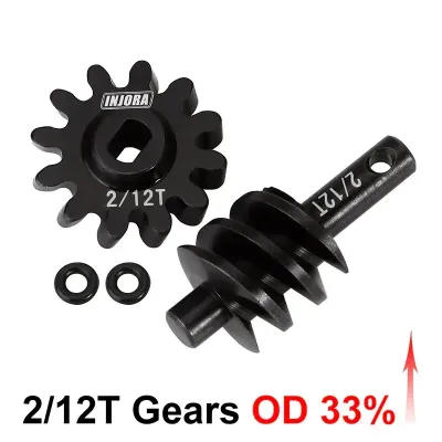 INJORA Worm Differential Axle Steel Gears  for SCX24 AX24