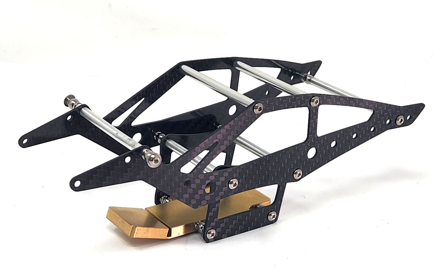 Dlux Mercenary Chassis, Skid plate: Brass, Add links: No Links