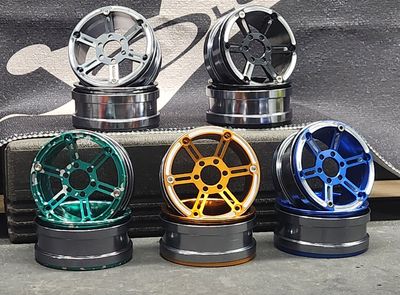 Dlux 1.9" Ultra High-Clearance Aluminum Beadlock Wheels (pair)