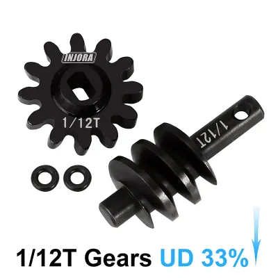 INJORA Worm Differential Axle Steel Gears  for SCX24 AX24