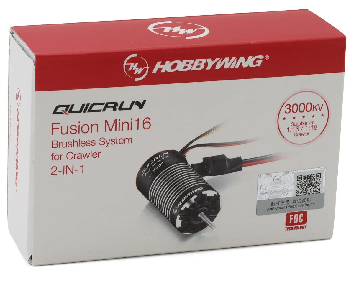 Hobbywing Quicrun Mini16 Fusion 370 2-in-1 Brushless ESC & Motor