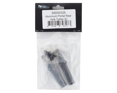 SSD RC SCX10 II Pro44 Aluminum Portal Rear Axle Tubes (Black) (2)