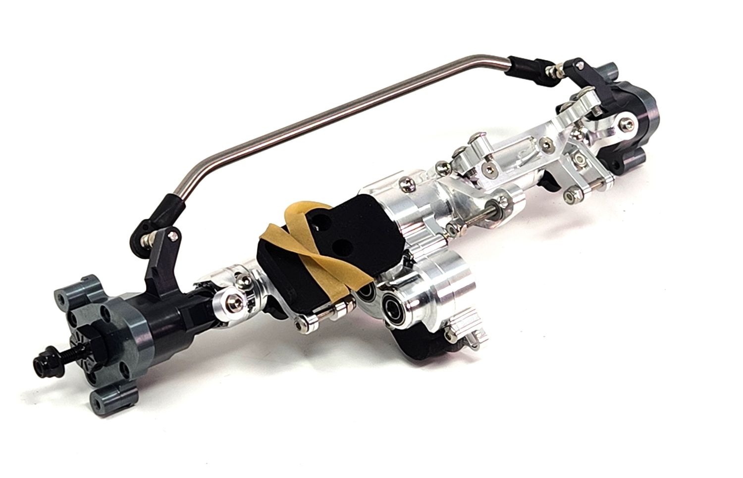 DluxR10 Front Portal Axle, Knuckle setup: Aluminum with Pegs for Loaded Dice