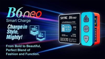 SkyRC B6 Neo 200w 10A 1-6S DC Smart Charger XT60