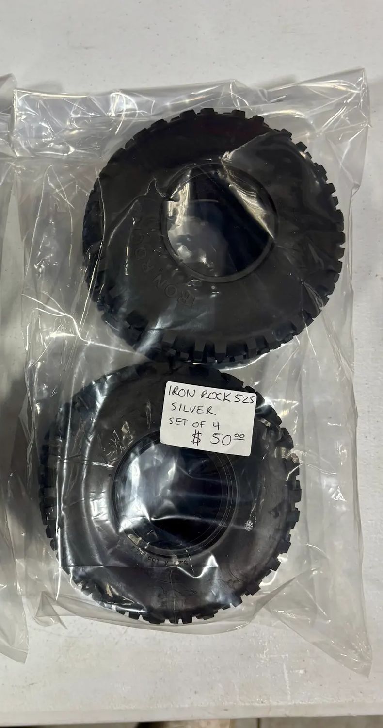 Iron Rock 5.25 Silver Tires (Set of 4) with Stock Foams