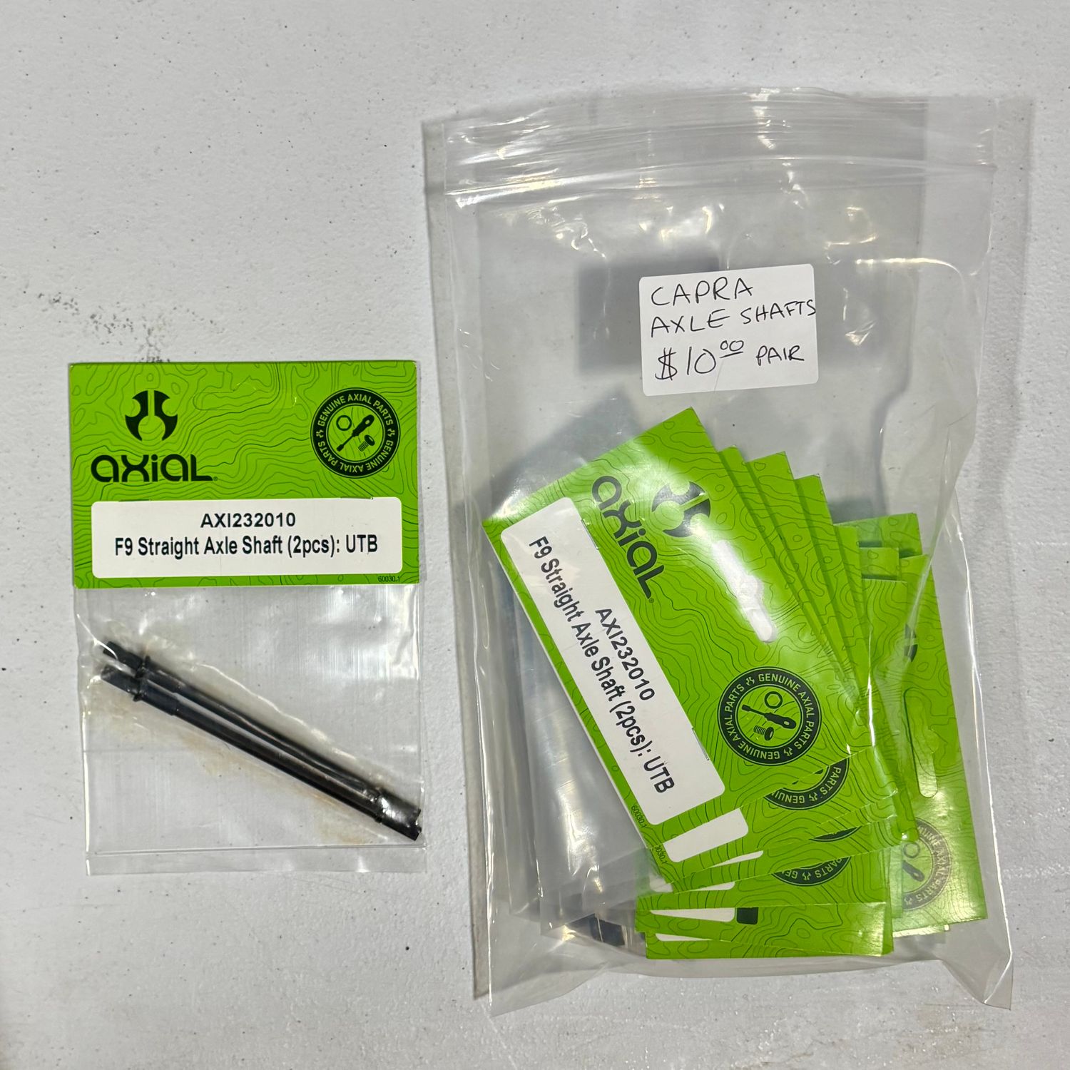 Axial F9 Straight Axle Shaft (2pcs): UTB AXI232010