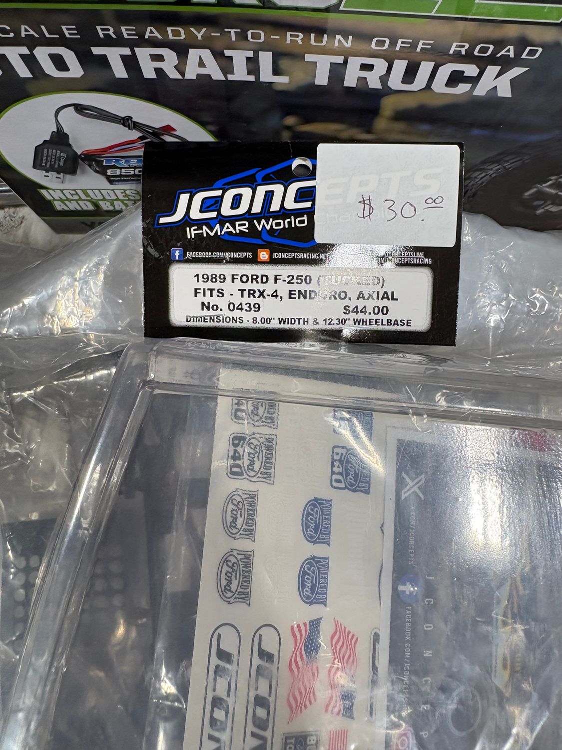 JConncepts 1989 Ford F-250 Body fits TRX-4, Enduro, Axial No. 439