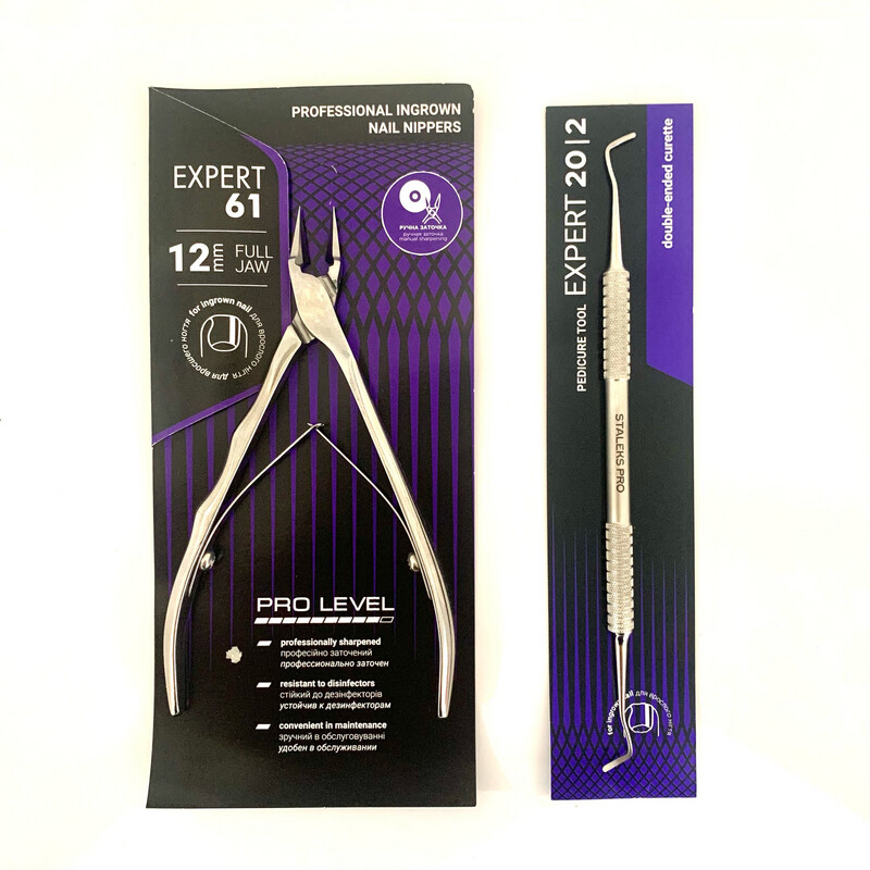 Kit Podo Alicate Expert 12mm uña encarnada con cureta