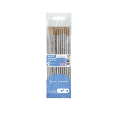 Limas desechables papmAm sobre base de madera Staleks Pro Smart 20, GRIFT 240