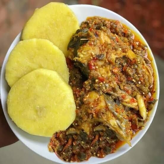 GARDEN EGG SAUCE AND YAM (THURSDAY)
