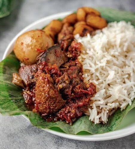 LEAF RICE AND STEW (WEDNESDAY)