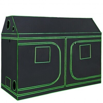 Mylar Hydroponic Grow Tent Roof Cube with Zipped Doors  Observation Windows and Vents -96 x 48 x 72 inch