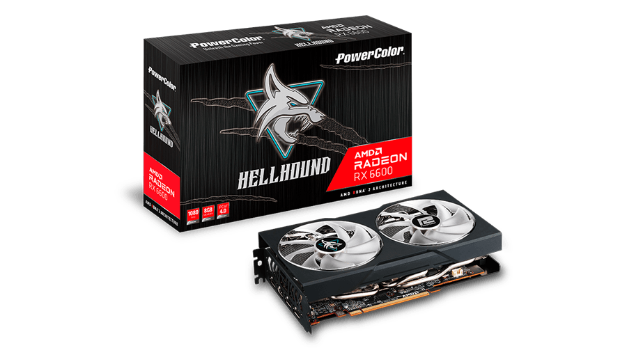 PowerColor HELLHOUND RX6600 8 GB GDDR6DPX3/HDMI