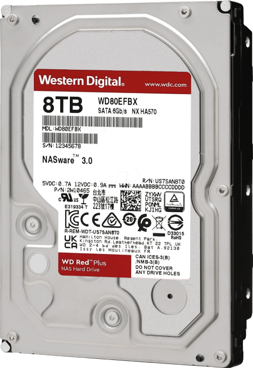 HDD 8 TB 3,5 WD Red WD80EFBX