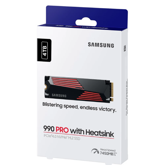 SAMSUNG NVME 990 PRO 4TB CON DISSIPATORE