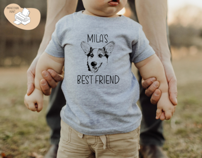 T-shirt bébé, PORTRAIT ANIMAL (personnalisé)