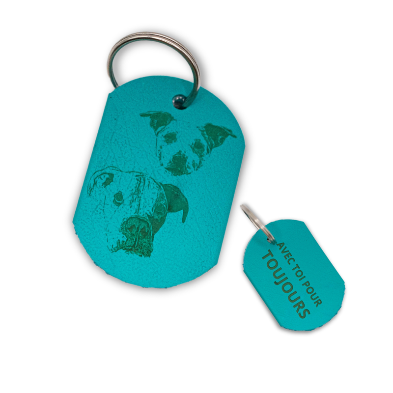 Handmade Keychain from Recycled Biothane - PORTRAIT