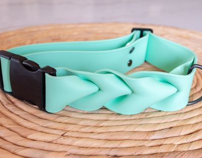 Quick buckle collar, 1.5", Half braided