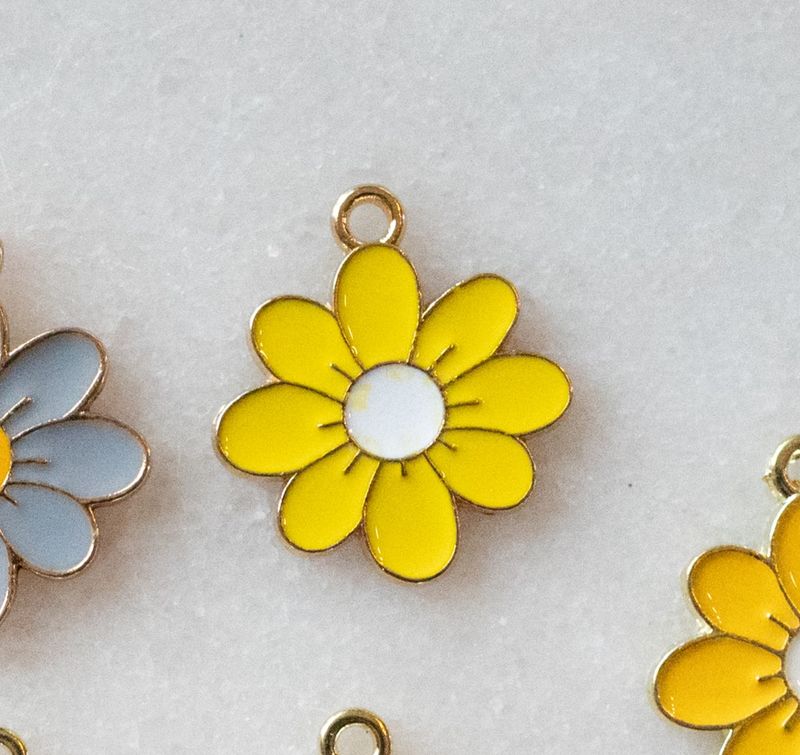 Breloque - Fleur JAUNE