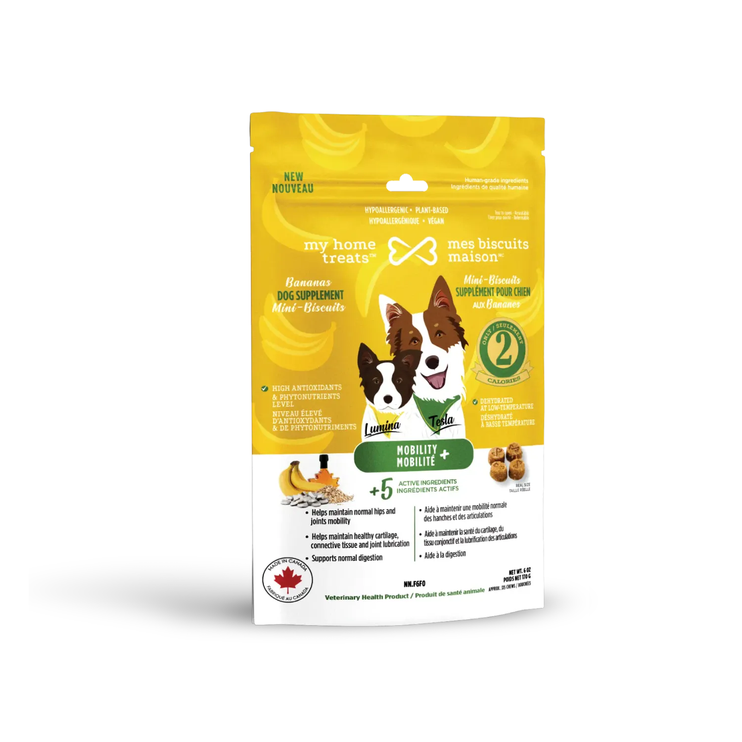 Supplément mobilité pour chien aux bananes - 170g