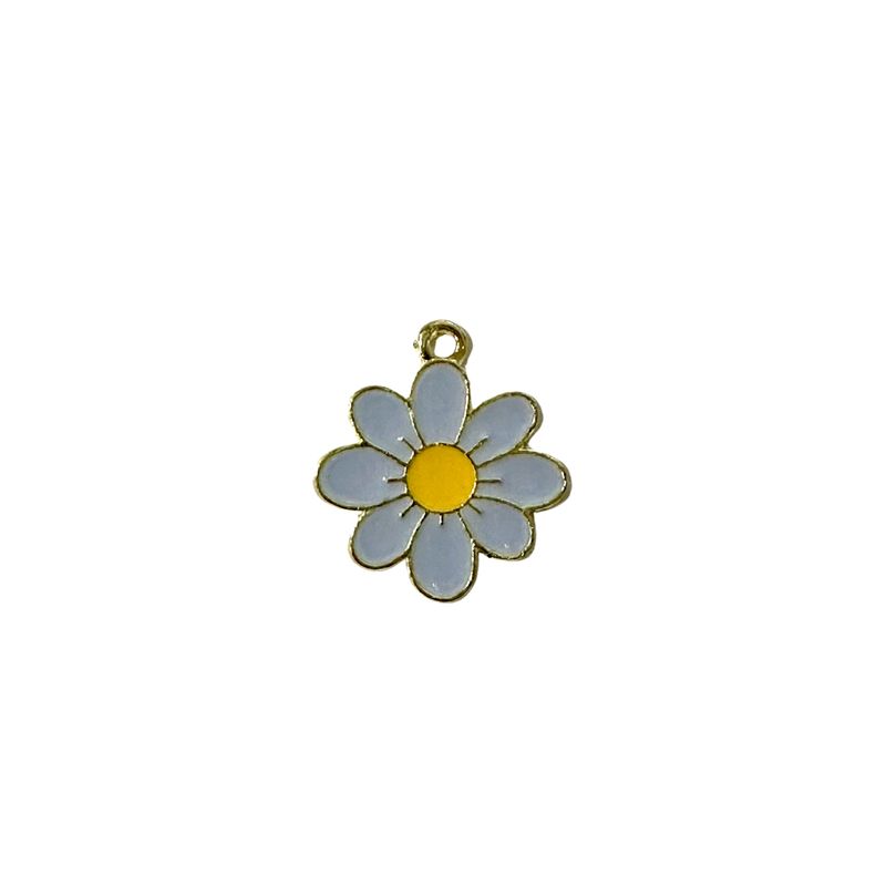 Breloque - Fleur BLEUE-GRIS