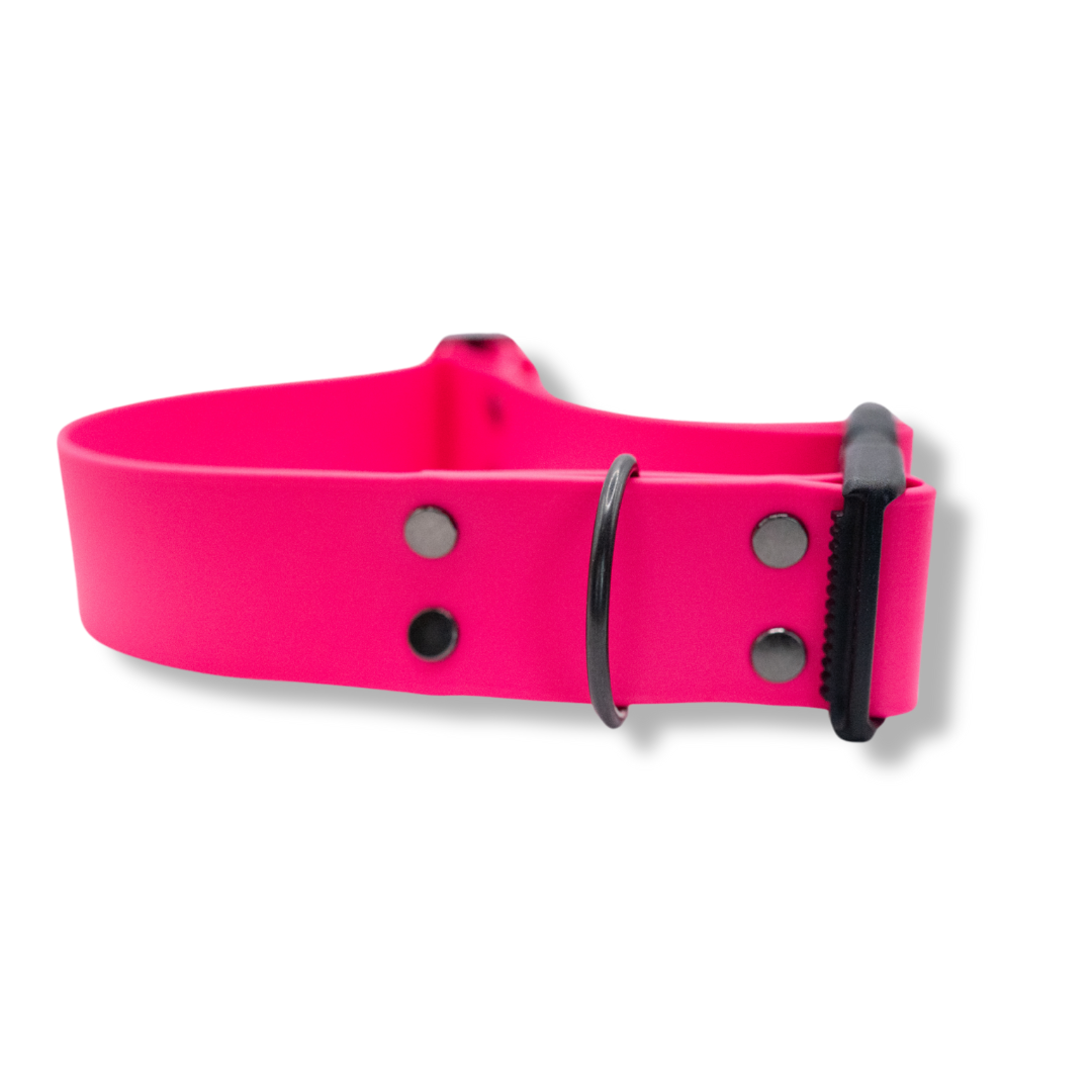 Collier attache rapide 1.5" - ROSE FLUO 15-24''