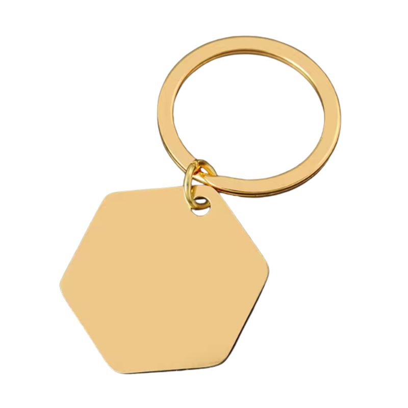 Médaille hexagone or vierge