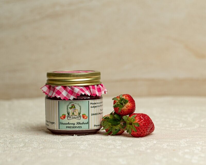 Strawberry Rhubarb Preserves - 8 oz