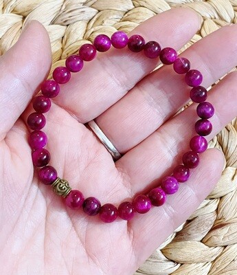 Pulsera de ojo de gato rosa fabricada a mano Pulsera de ojo de gato rosa fabricada a mano