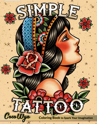 Simple Tattoo Coloring Book