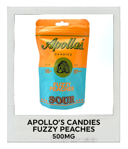 Apollo’s Candies Fuzzy Peaches (12pc/41mg / 500mg)