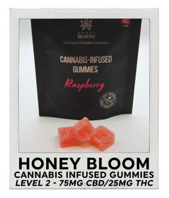 Honey Bloom’s Level 2 Cannabis-Infused Gummies 10pc X (7.5mg CBD + 2.5mg THC)