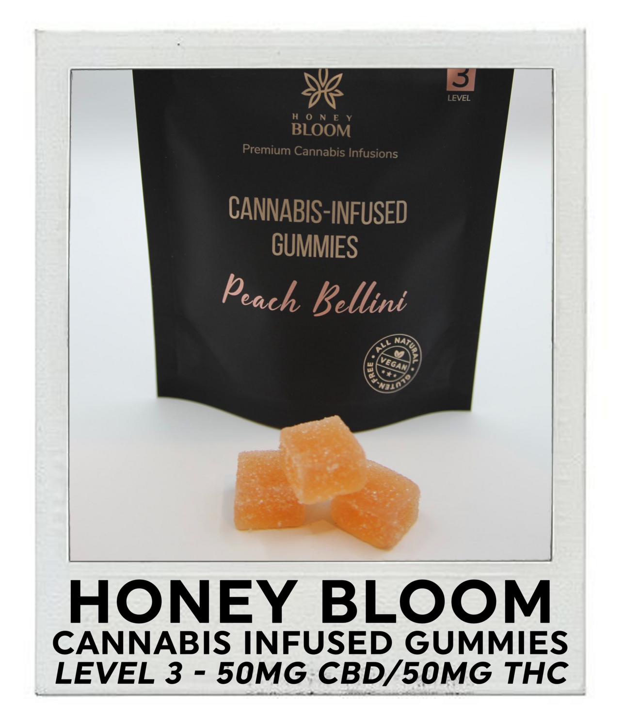 Honey Bloom’s Level 3 Cannabis-Infused Gummies 10pc X (5mg THC + 5mg CBD)