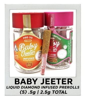 Baby Jeeter Liquid Diamonds Infused Prerolls (5pk/0.5g | 2.5g)