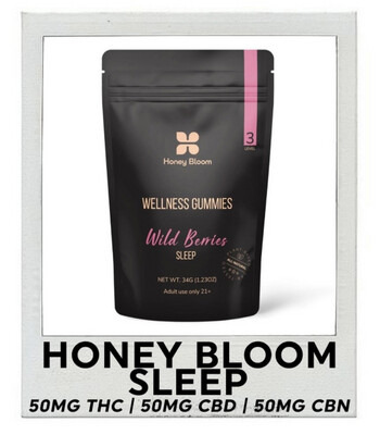Honey Bloom Level 3 (Sleep) Cannabis Infused Gummies (5mg THC + 5mg CBD + 5mg CBN x 10pcs)
