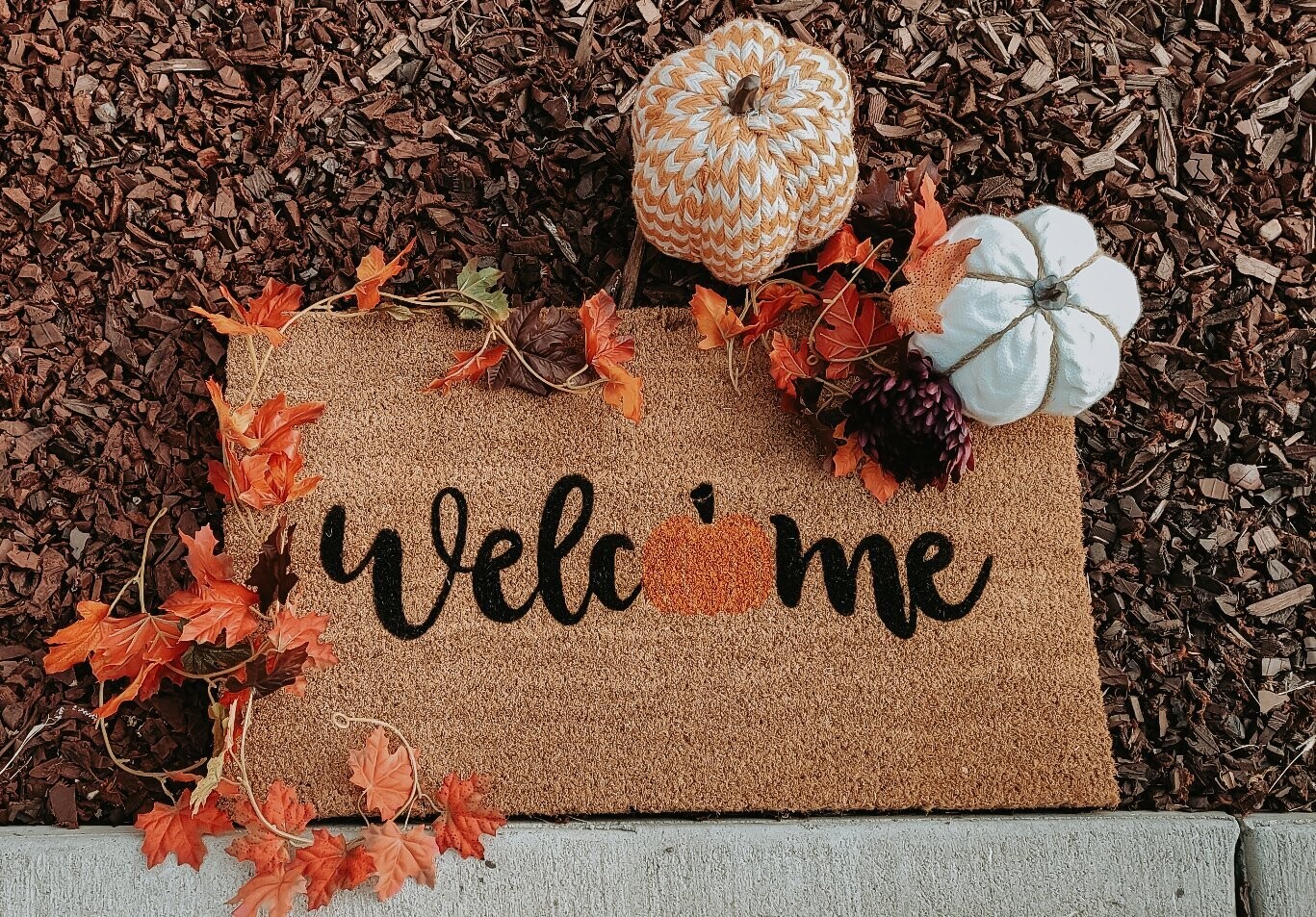 Welcome- Fall Inspired Coir Doormat