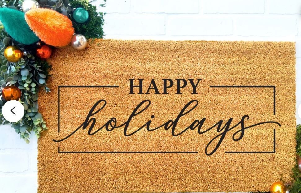 Happy Holidays 18"x 30" Coir Doormat