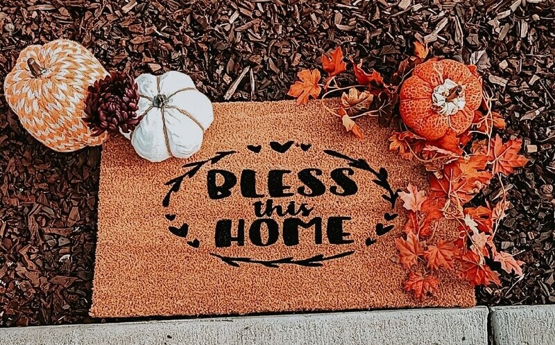 Bless This Home 18"x 30" Coir Doormat