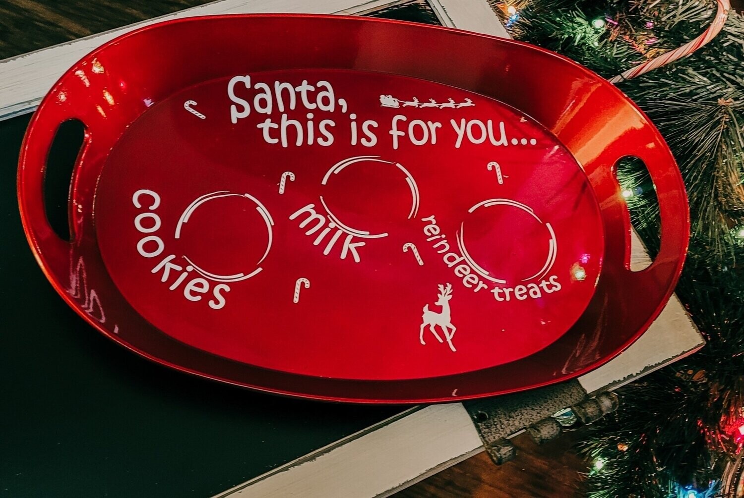 Santa Red Serving Tray