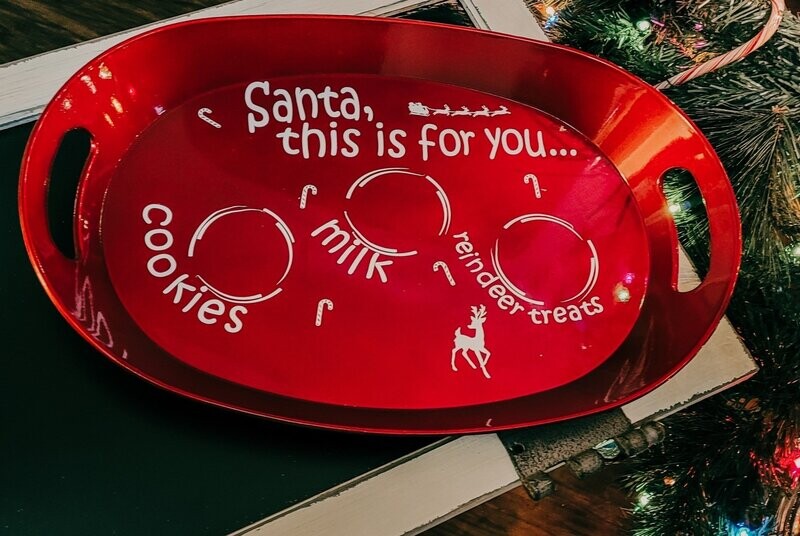 Santa Red Serving Tray