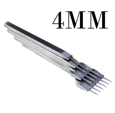 Perforadores para Cuero tipo Tenedores corte Diamante 4 unidades de 4mm