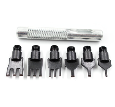 Perforador de cueros de Corte Recto tipo Tenedor múltiple 1,5mm 2,5mm 3mm.