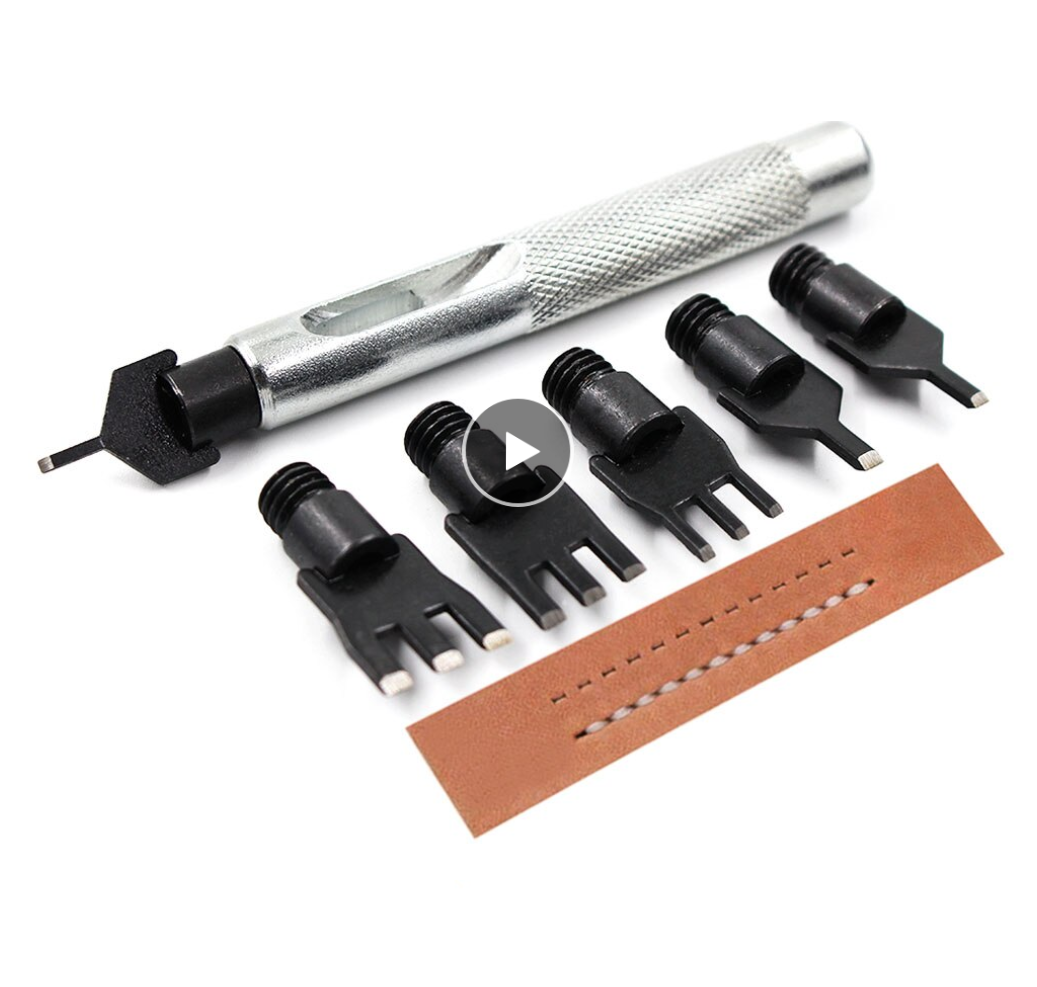 Perforador de cueros de Corte Recto tipo Tenedor múltiple 1,5mm 2,5mm 3mm.