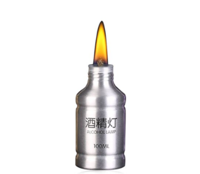 Lámpara de alcohol 50/100cc para diseño de cuero al calor.