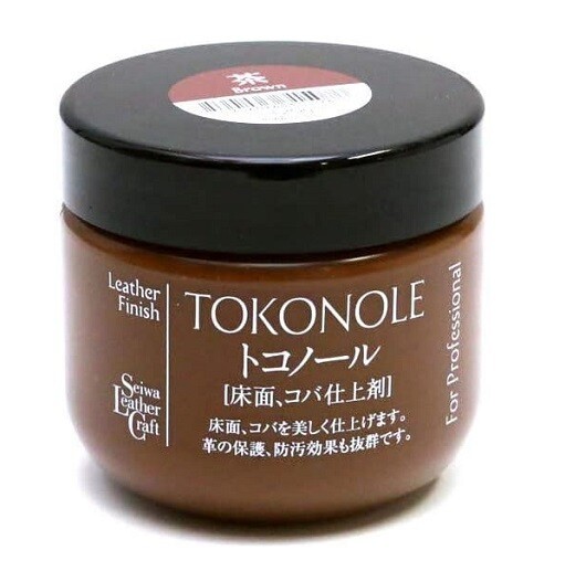 Seiwa Tokonole - Goma para terminación de cuero. Café.