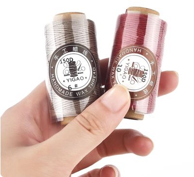 Hilo encerado plano de 0,8mm para costura de cueros. 50m