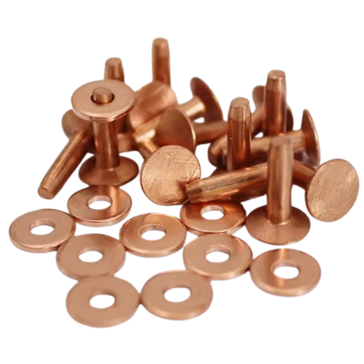 Remache Fijo de Cobre puro. 10 Unidades.