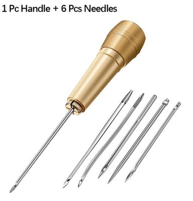 Punzón o Lezna para crupón, suela, cueros gruesos, con 3 ó 6 agujas