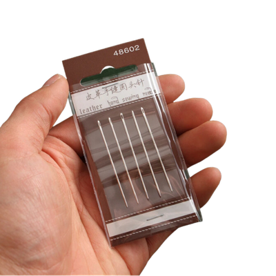 Conjunto de 5 Agujas para Costura a Mano de Cueros. 60mm largo.