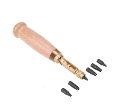 Sacabocados para cuero, 6 diámetros  de perforaciones.